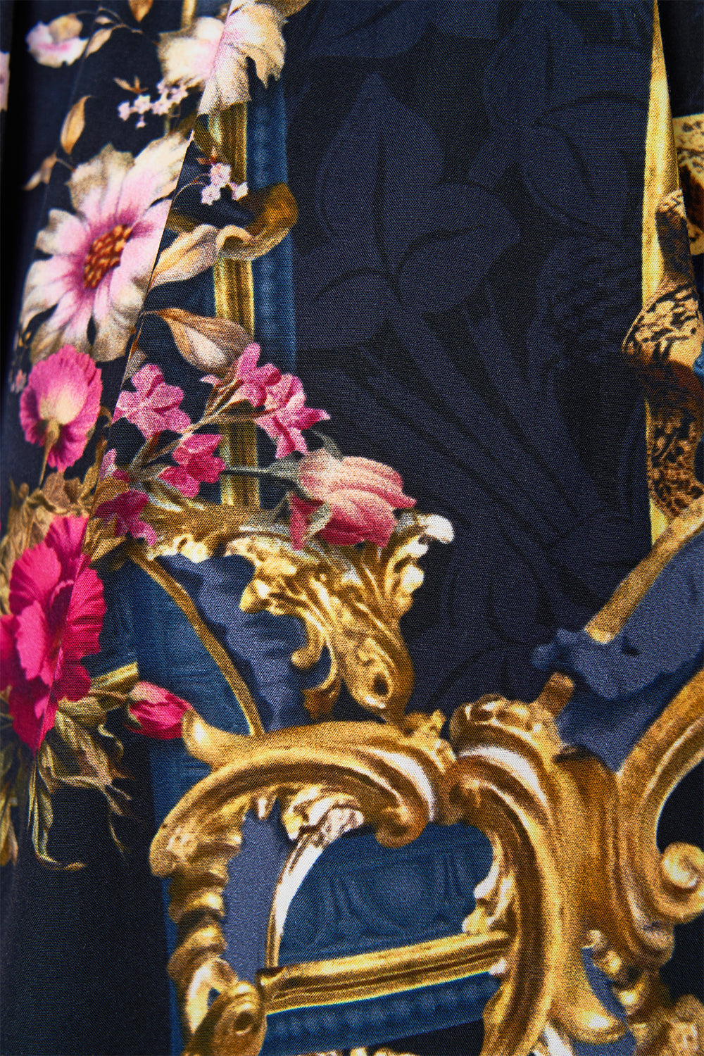 The CAMILLA TUCK DETAIL SWEATER - MULTI MARBLE HEAVEN in our  print.