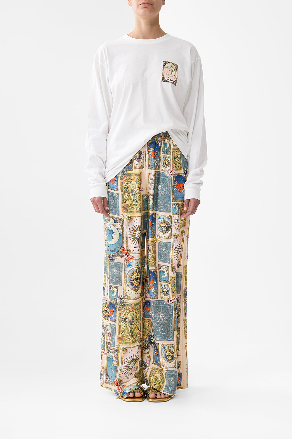 The CAMILLA SINGLE BREASTED PEAK COLLAR BLAZER TALISMANS OF TURKIYE in our  print.