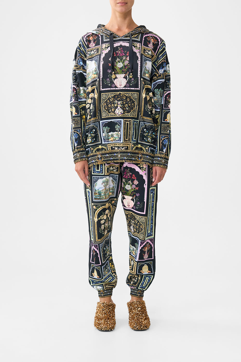 SILK HEM BAND BOYFRIEND HOODIE OTTOMAN ELEGANCE