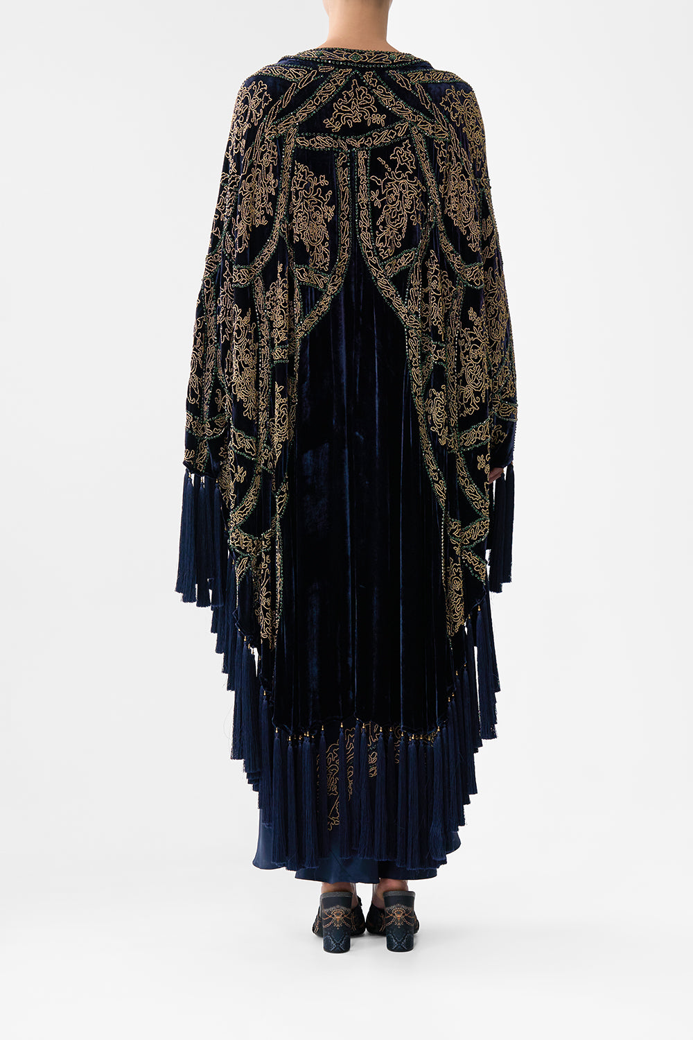 The CAMILLA SOFT WIDE LEG PANT WITH TIE DETAIL TWILIGHT IN ISTANBUL in our  print.