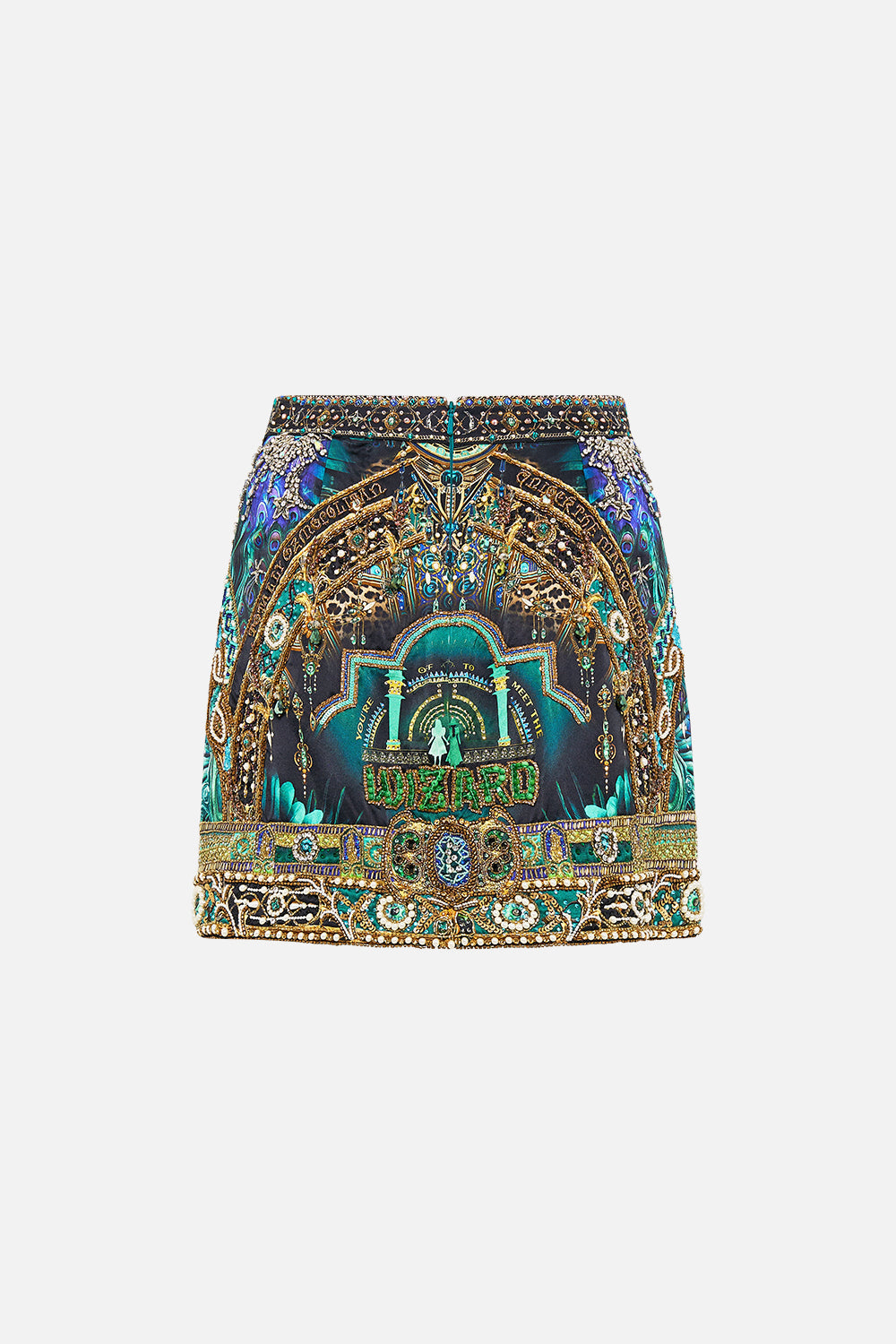 The CAMILLA TIE ONE SHOULDER DRESS CORRIDOR OF CALM in our  print.