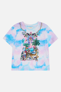 The CAMILLA Kids Short Sleeve Classic Tee 4-10 in our Spirit Of Santa Maria print.