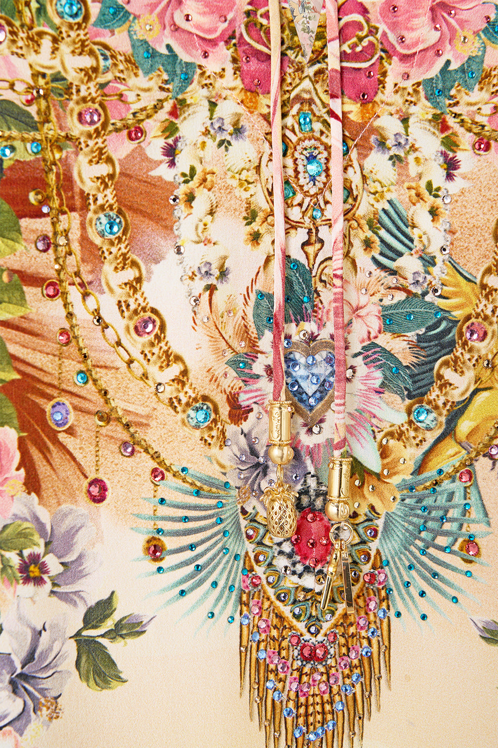 NECK TIE MAXI KAFTAN WELCOME TO THE WHITE LOTUS