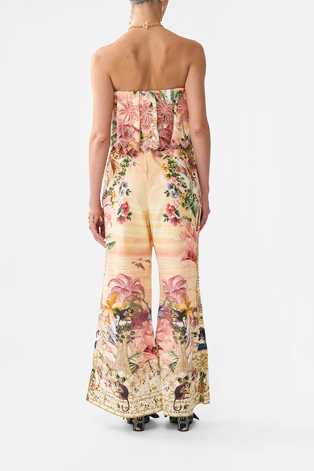 The CAMILLA LOUNGE PANT JARDIM PARTY in our  print.