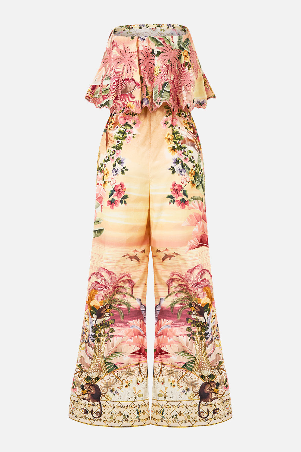 The CAMILLA SHORT LACE UP KAFTAN VENUS ON A VESPA in our VENUS ON A VESPA print.
