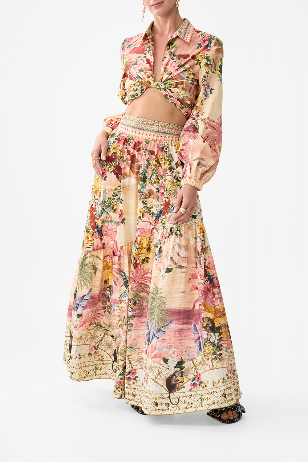 SKIRT WITH SHAPED SEAM WELCOME TO THE WHITE LOTUS