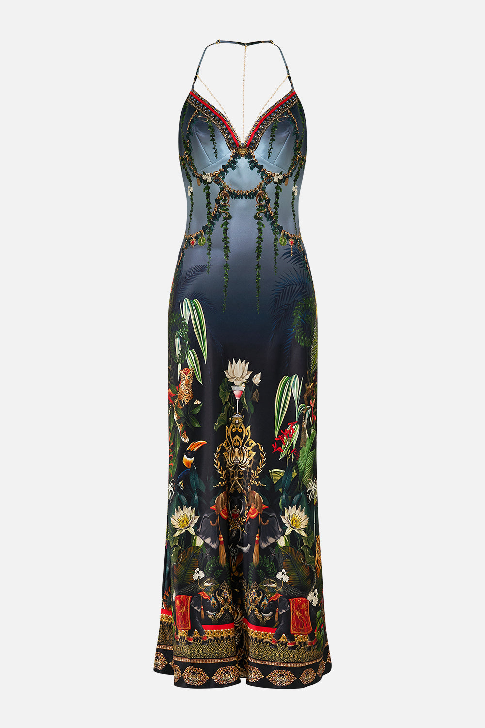 The CAMILLA JERSEY TURTLENECK ORNATE ON A PLATE in our  print.