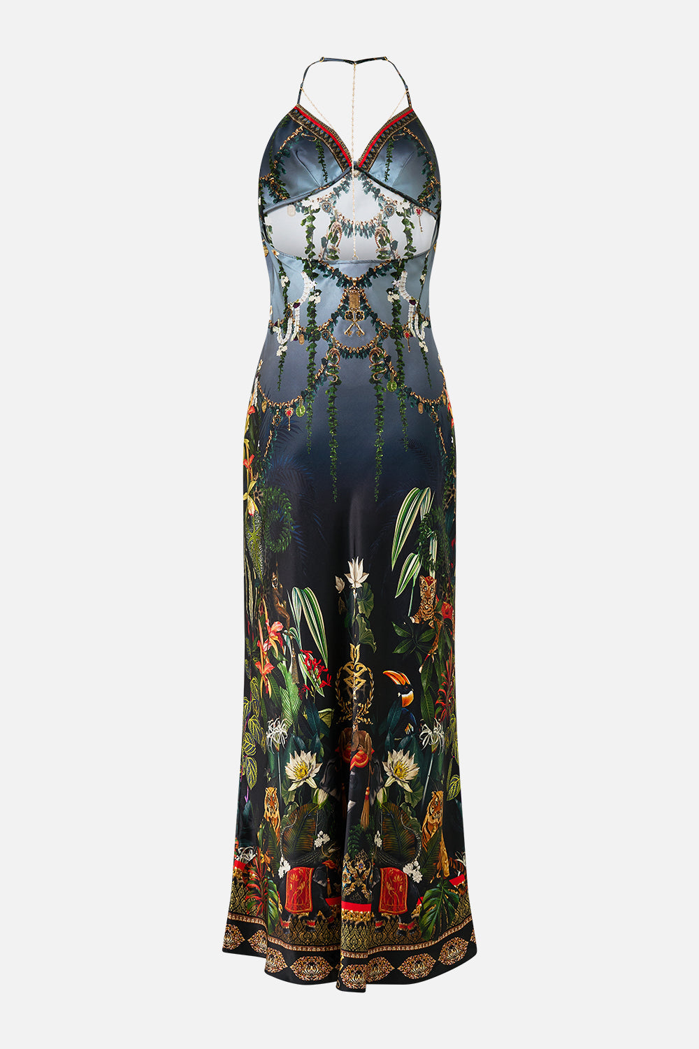 The CAMILLA JERSEY TURTLENECK ORNATE ON A PLATE in our  print.
