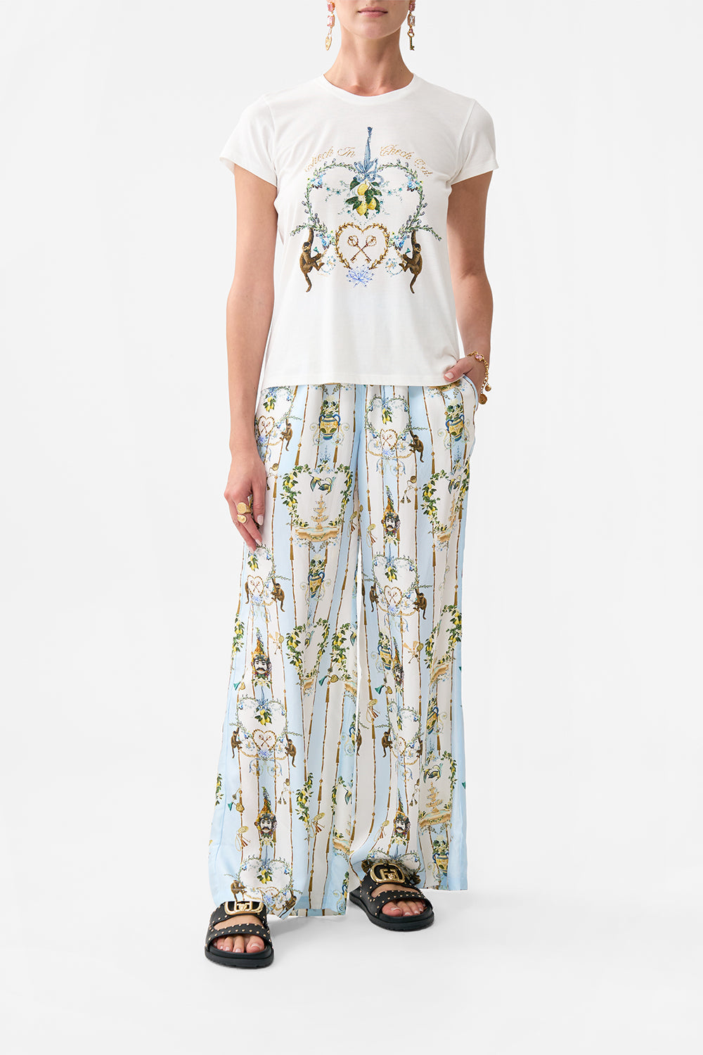 SLIM FIT ROUND NECK T-SHIRT VENUS ON A VESPA