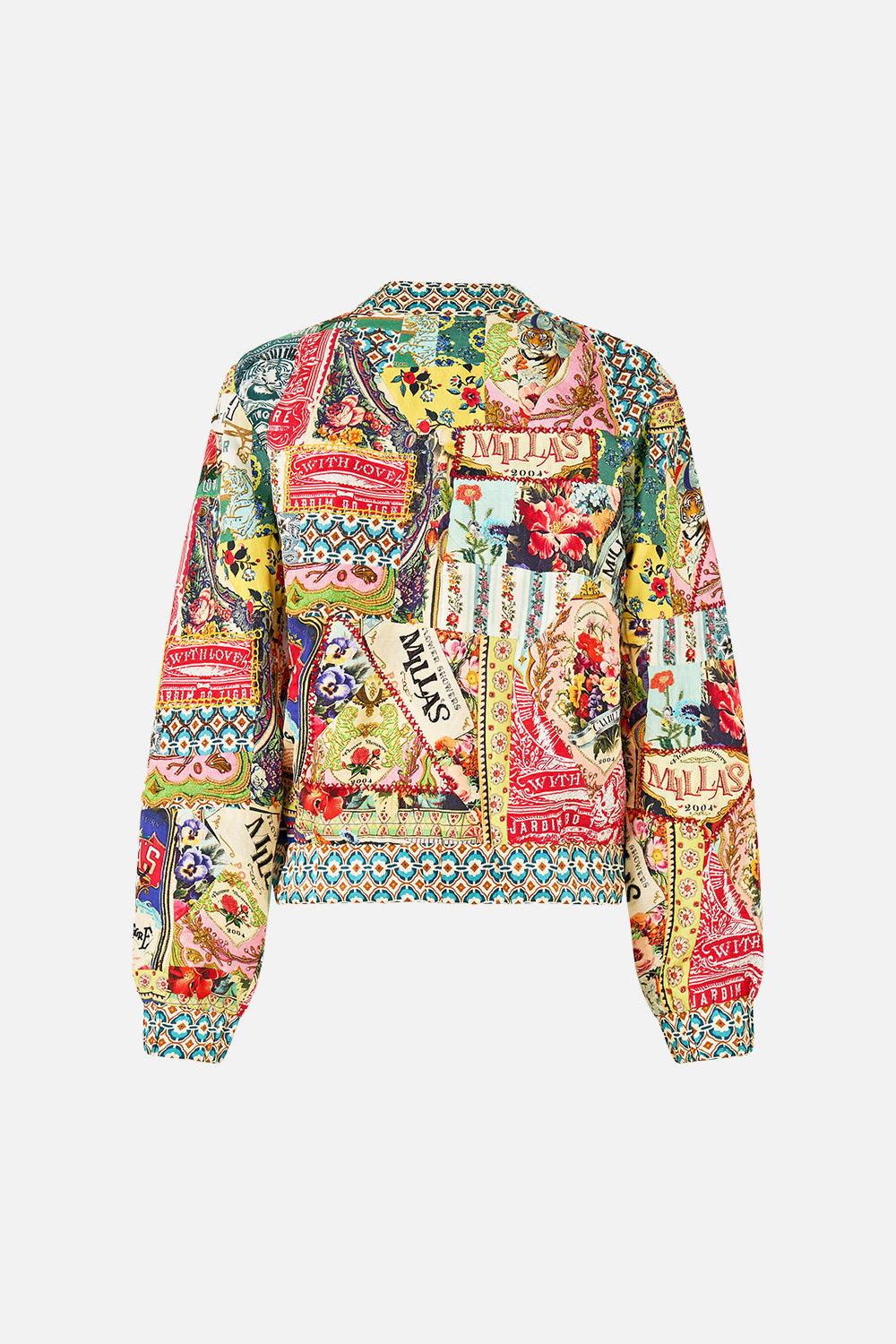 The CAMILLA Bomber Jacket in our Soap Opera print.