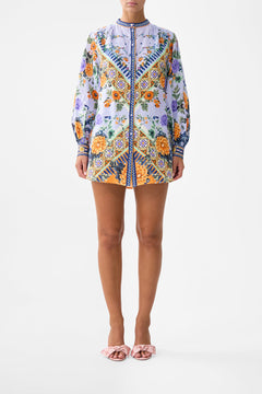 The CAMILLA Blouson Sleeve Long Length Blouse With Yoke in our Luscious In Lisbon print.