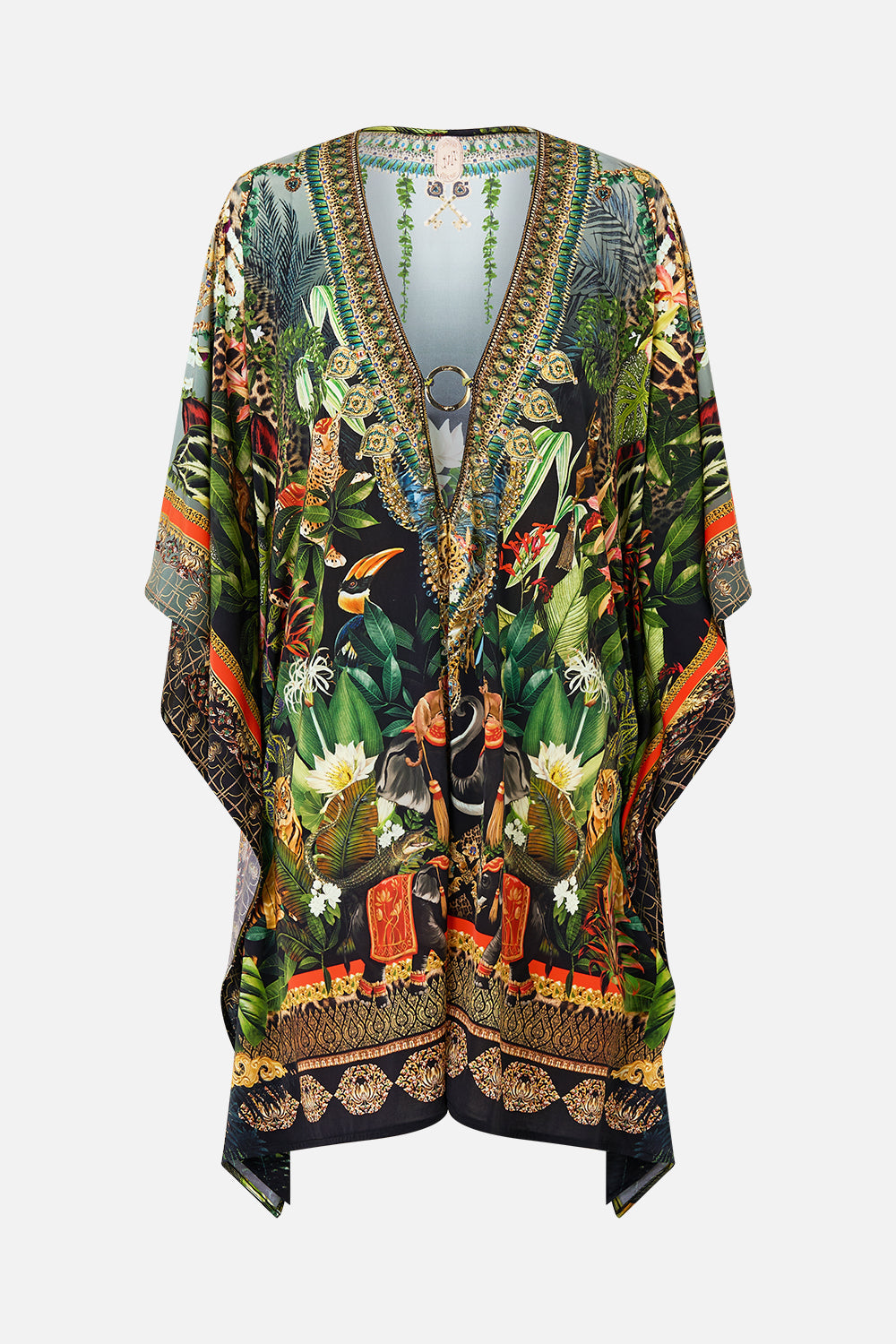 SHORT KAFTAN WITH TRIM READY FOR MY WELCOME DRINK