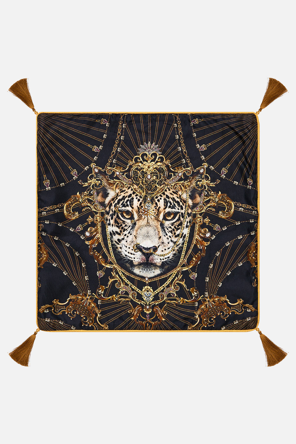 CAMILLA Small Square Cushion in Baroque Around The Clock print