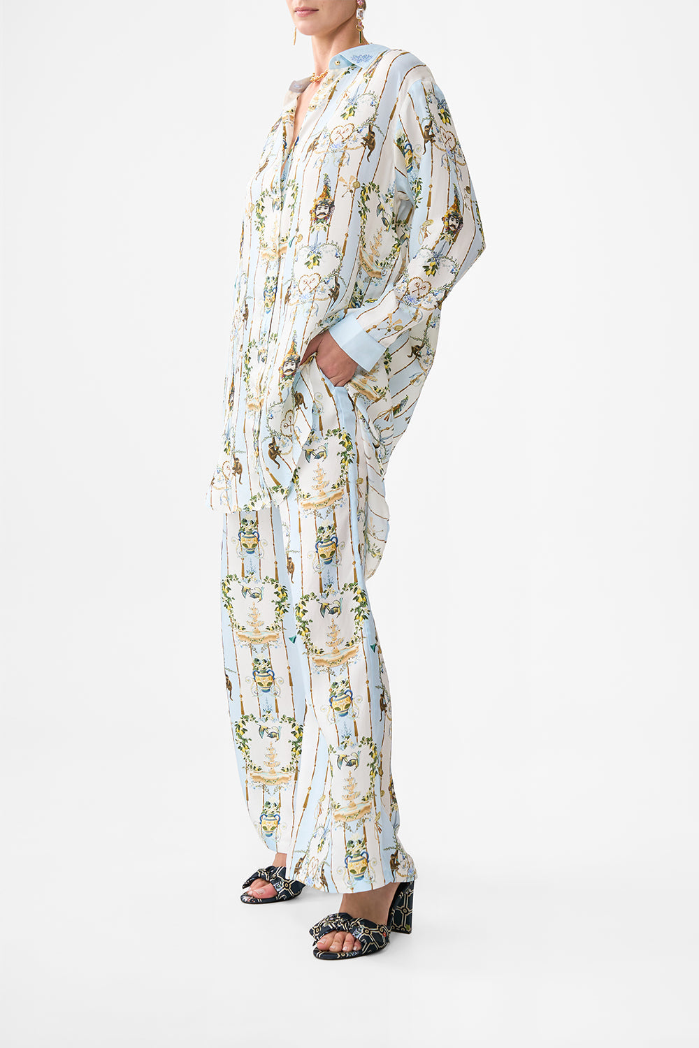 SHIRT TUNIC WITH SIDE BUTTONS VENUS ON A VESPA