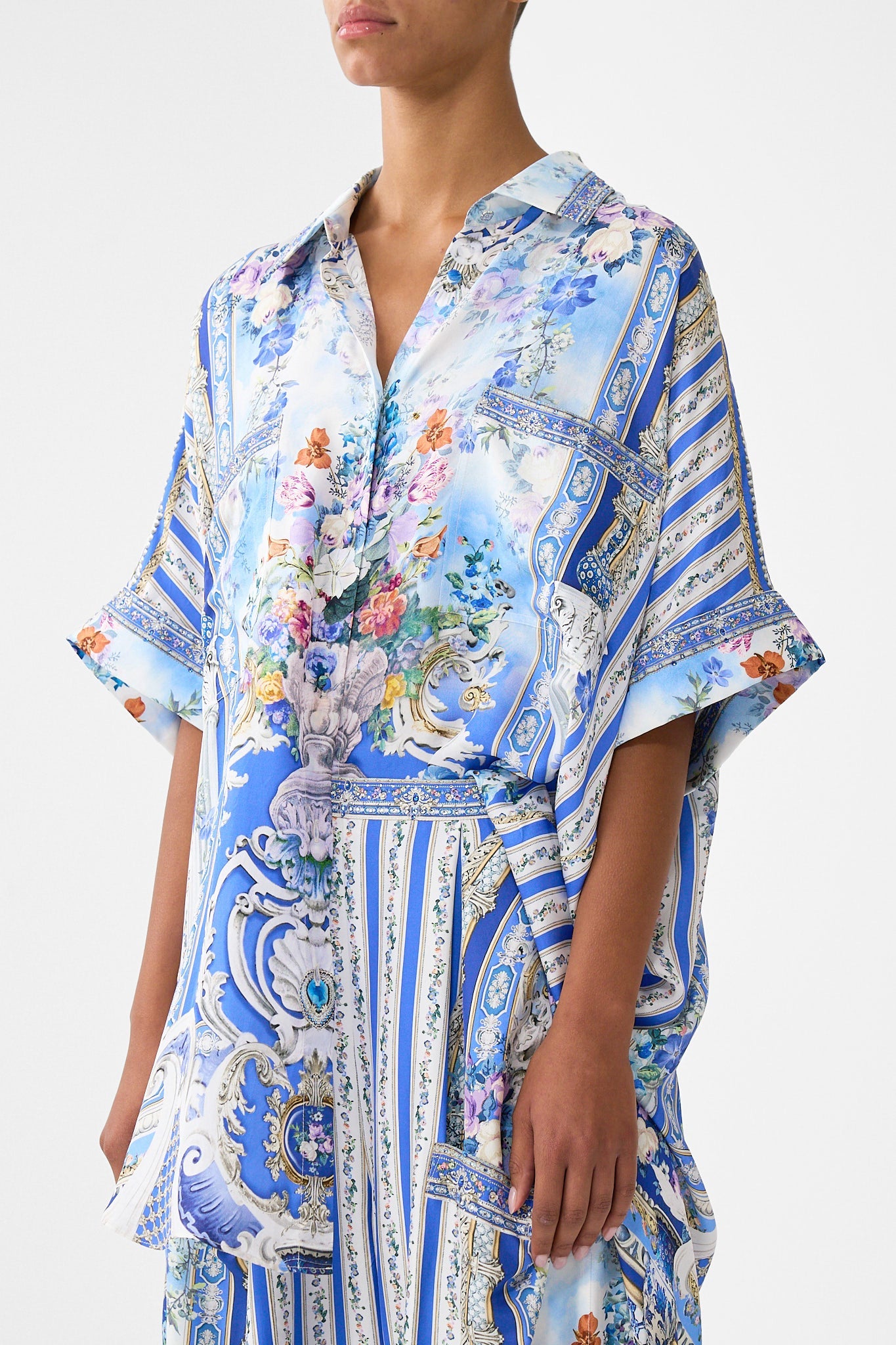 The CAMILLA MULTI WEAR LONG SARONG JUNGLE FLIGHT in our  print.