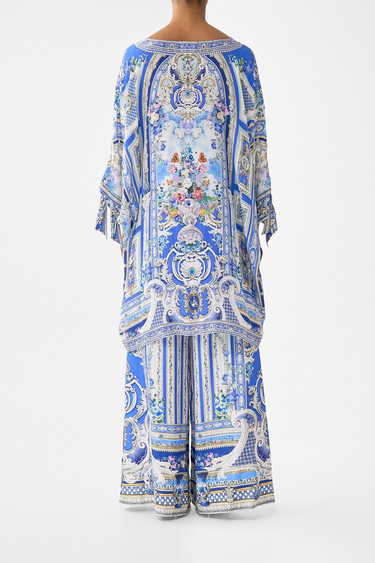 TIE SLEEVE SHORT V NECK KAFTAN OTTOMAN OPULENCE