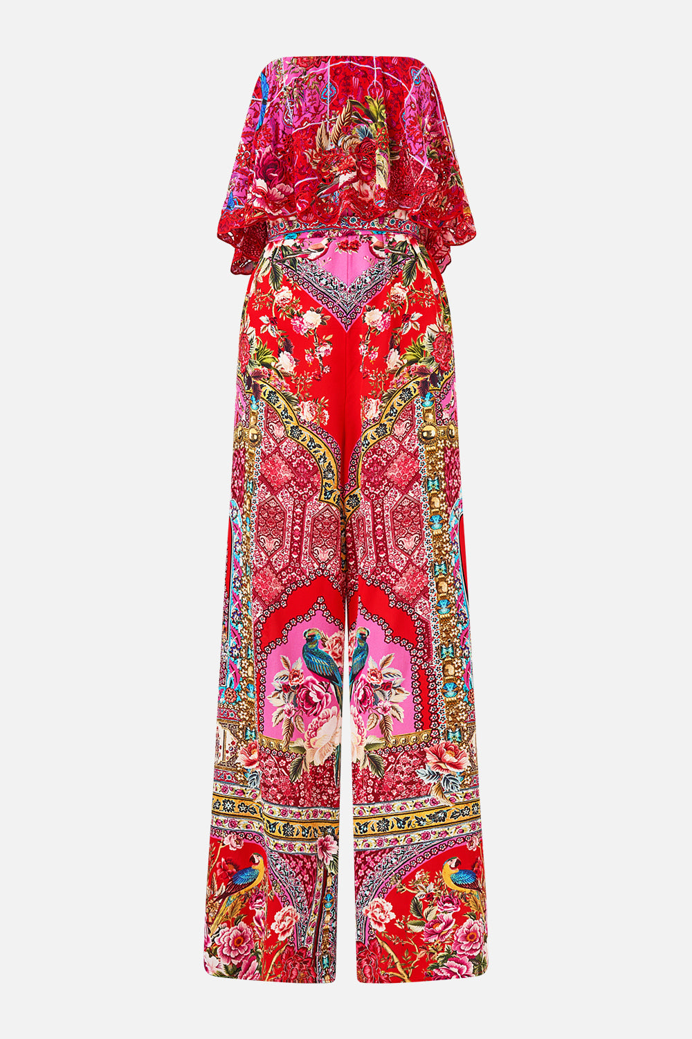 The CAMILLA NORTH SOUTH DRAWSTRING BAG WITH CHAIN STRAP AMULETS AND ALCHEMY in our  print.