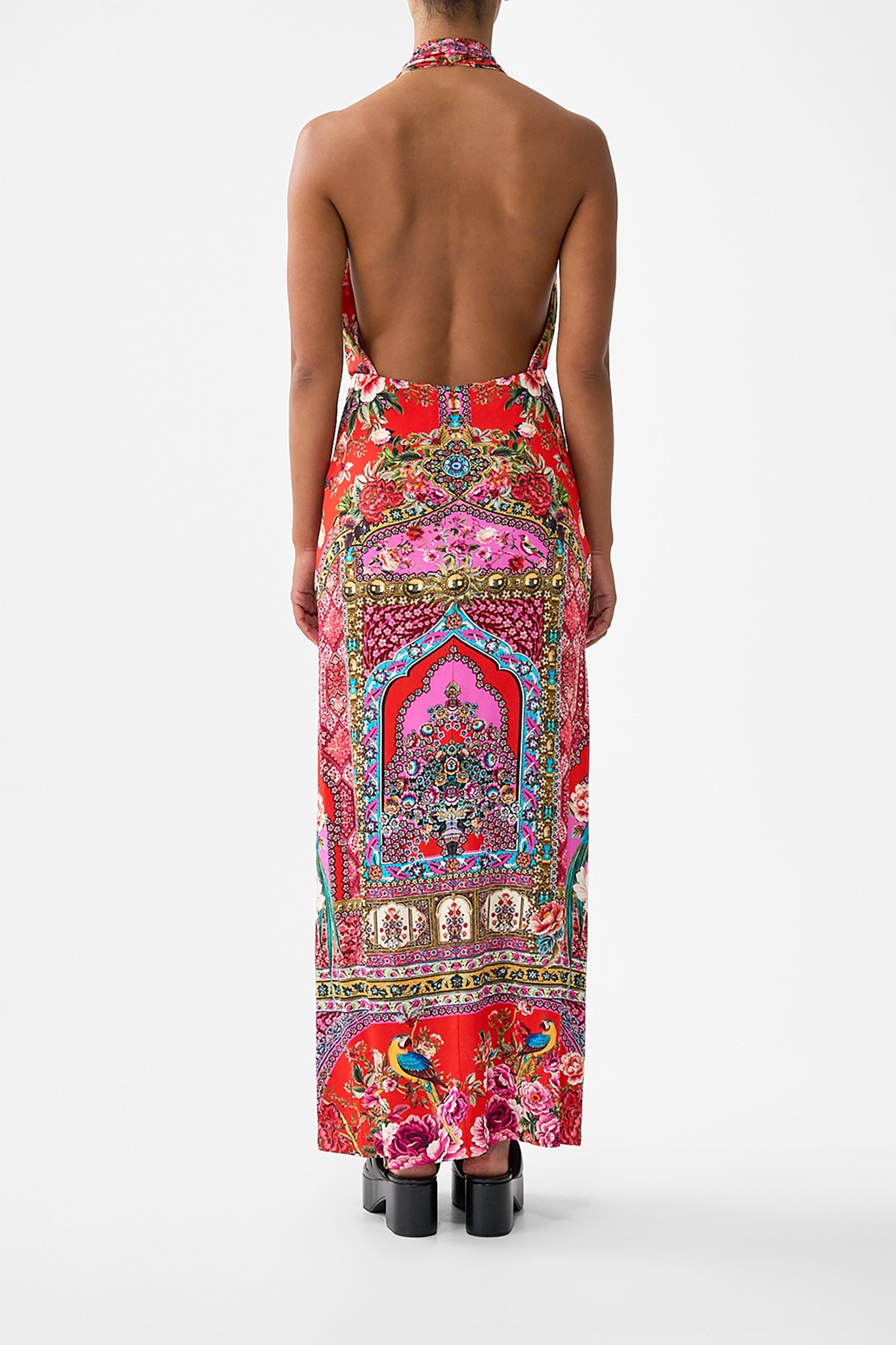 The CAMILLA CROPPED WRAP SHIRT MY HOMESPUN HEART in our  print.