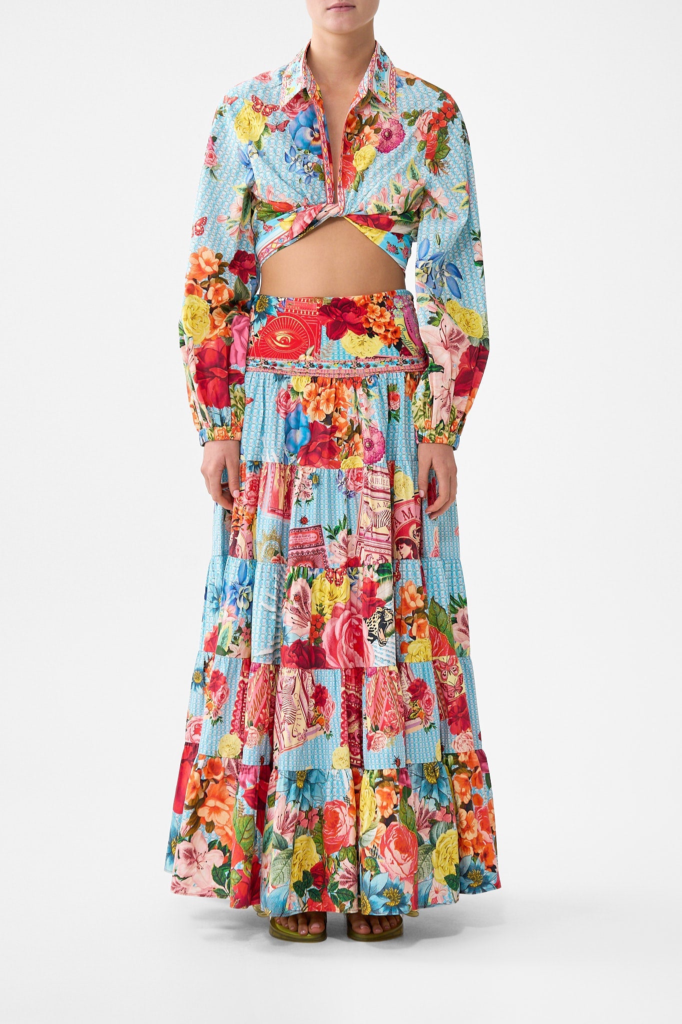 The CAMILLA FLARE TROUSER WITH SEAM DETAIL TALISMANS OF TURKIYE in our  print.