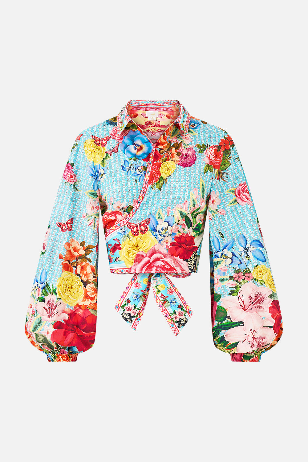 The CAMILLA JERSEY FLARED PANT AMULETS AND ALCHEMY in our  print.