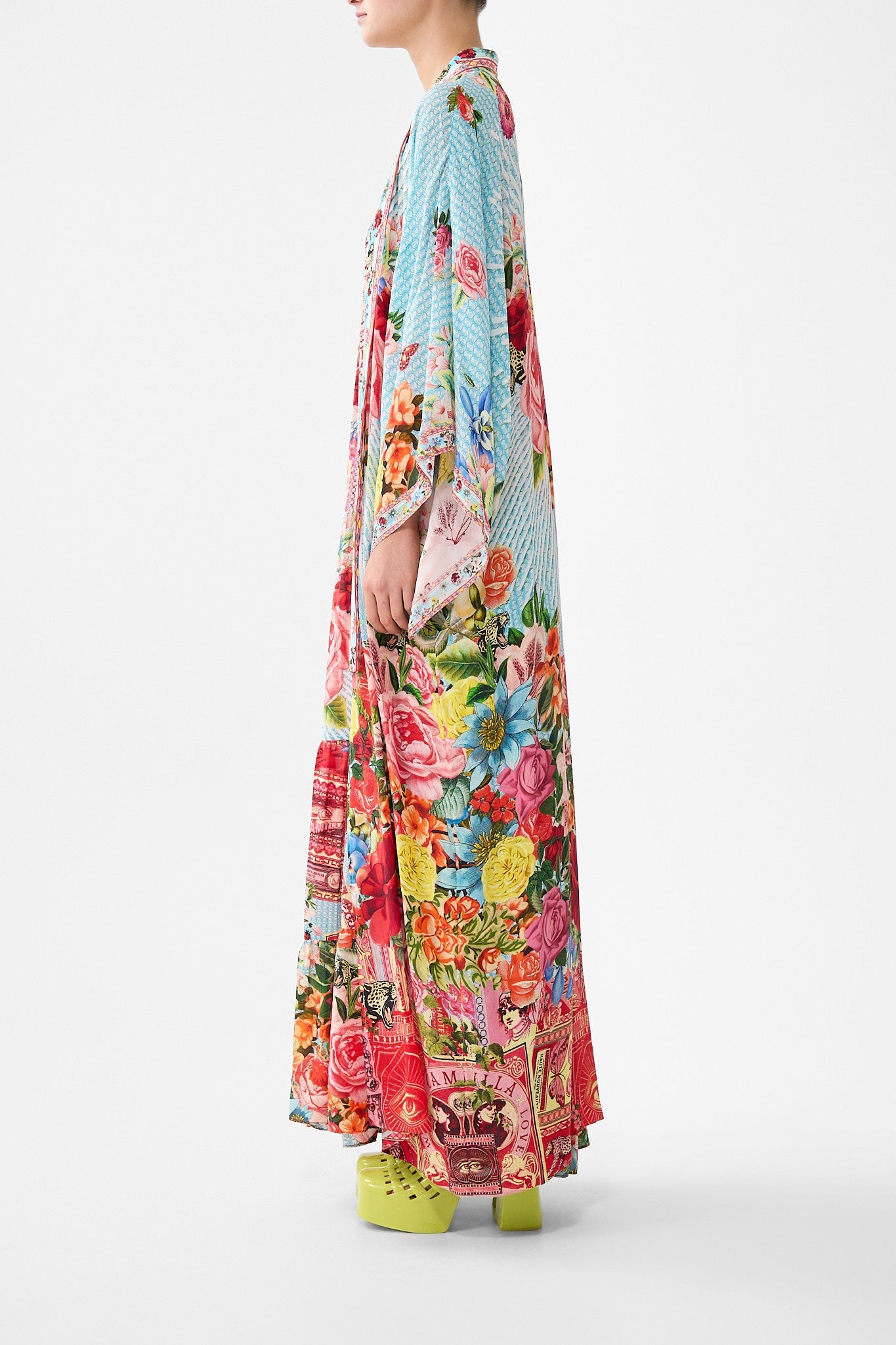 The CAMILLA DEEP COWL PLUNGE DRESS CHAIN GANG in our  print.