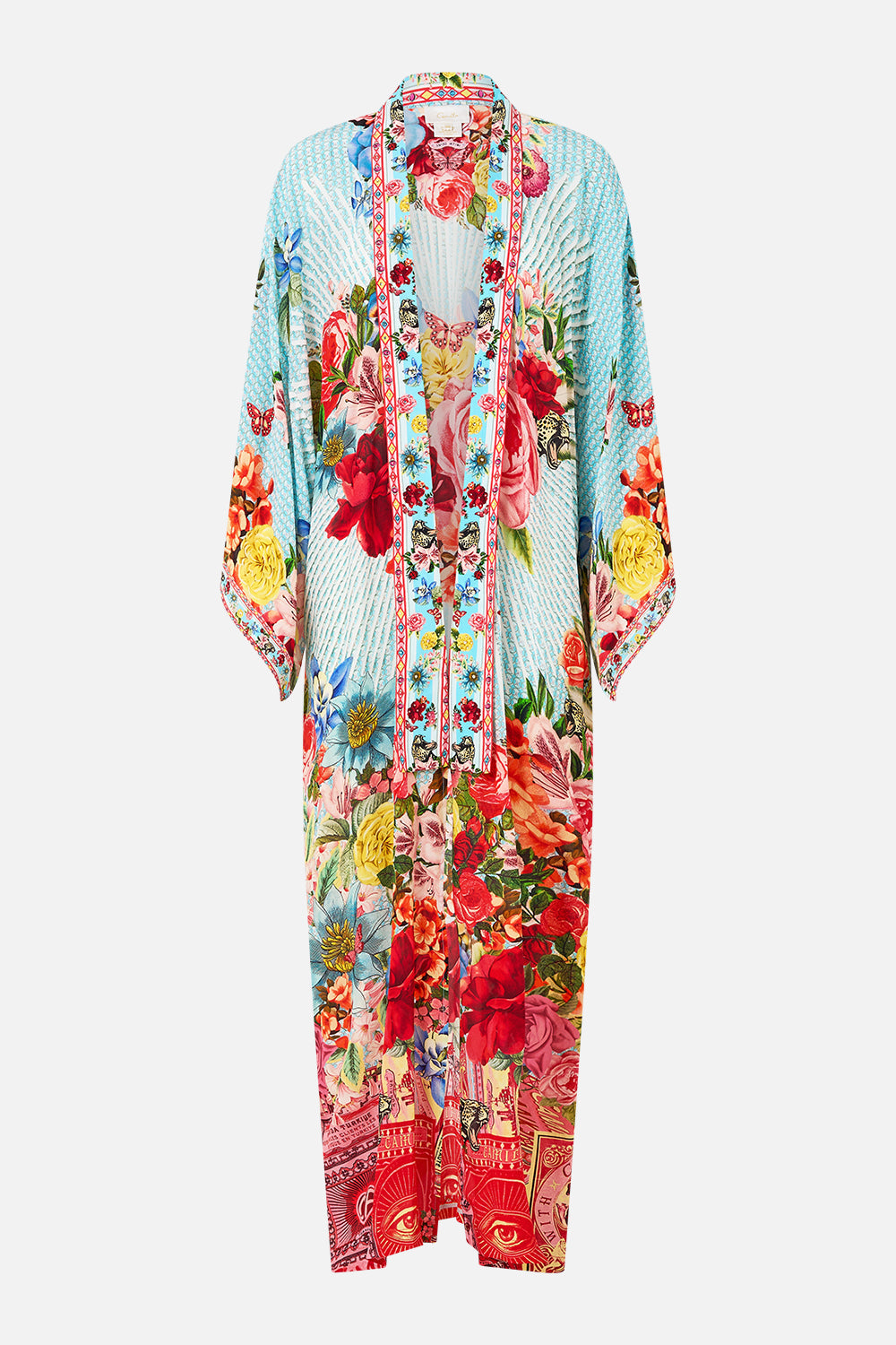 The CAMILLA DEEP COWL PLUNGE DRESS CHAIN GANG in our CHAIN GANG print.