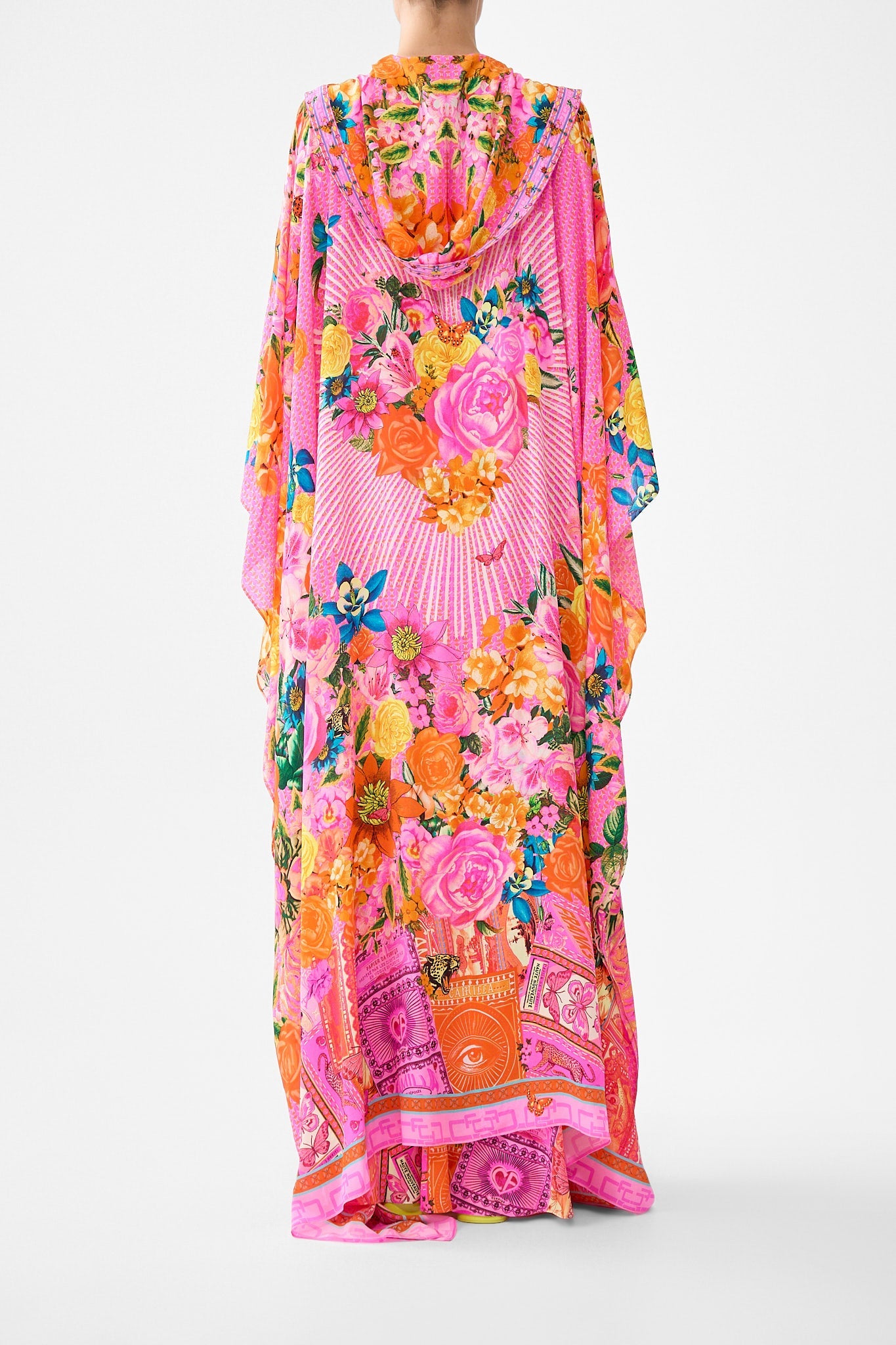 The CAMILLA EMBROIDERED CHORE COAT SULTANS AND QUEENS in our  print.