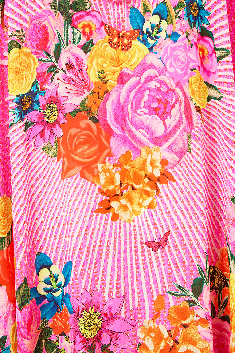 The CAMILLA RUFFLE SLEEVE SHORT DRESS TWILIGHT IN ISTANBUL in our  print.