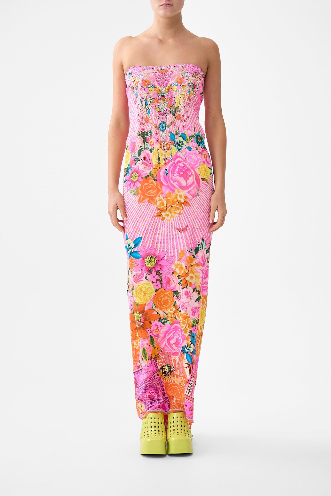 The CAMILLA LACE TUCK FRONT SHORT KAPADOKYA KITSCH in our KAPADOKYA KITSCH print.
