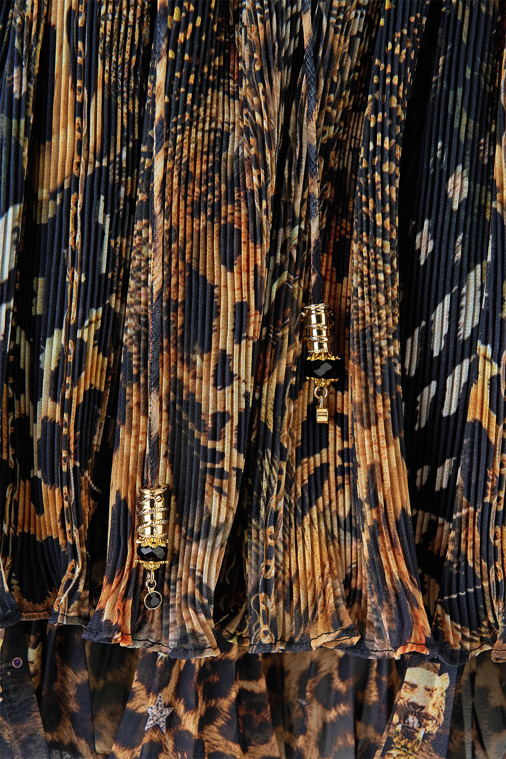 The CAMILLA V NECK BIAS SLIP DRESS WITH BACK FRILL DARLING BUDS in our  print.