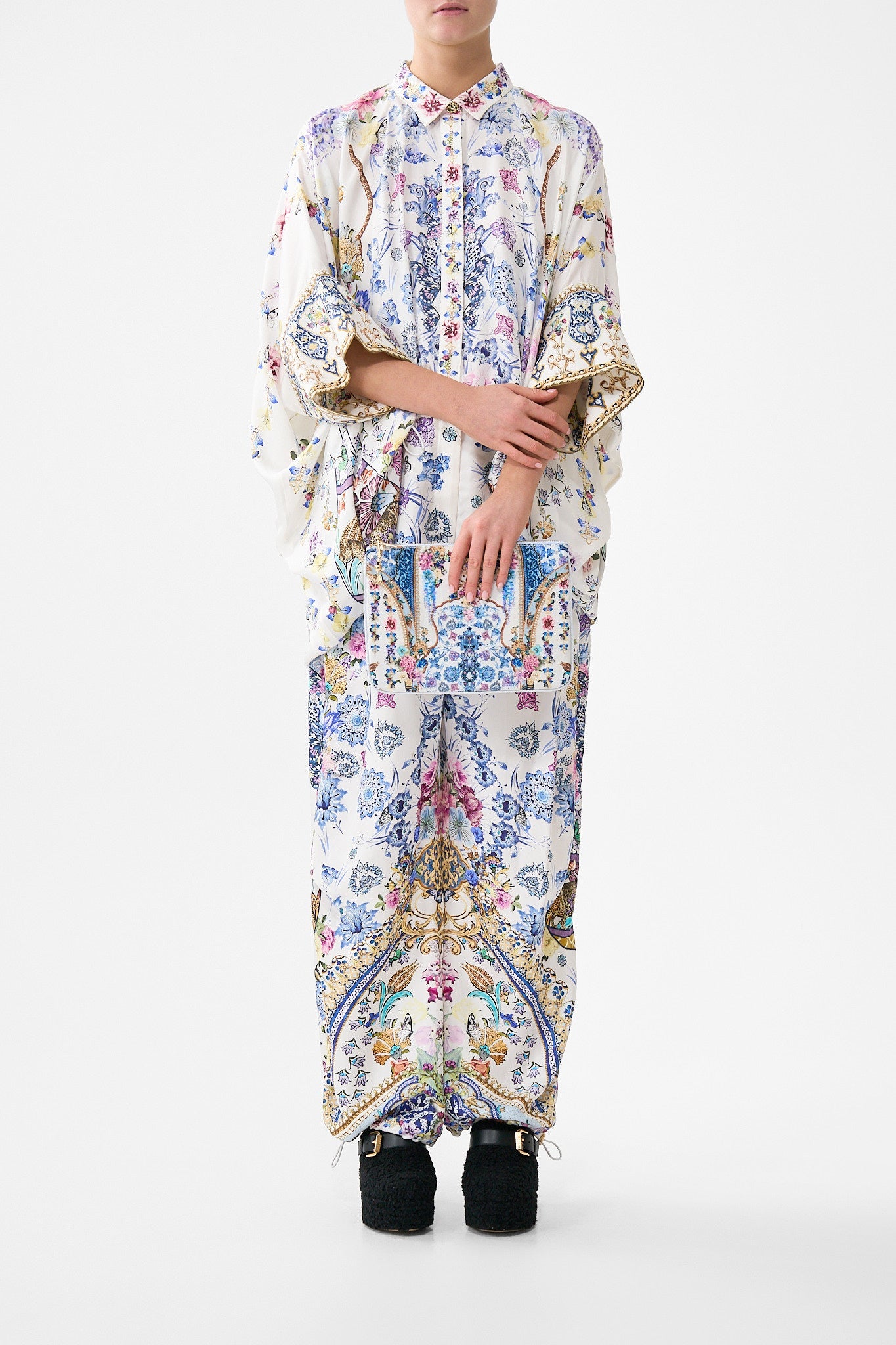 The CAMILLA T-BACK SHOESTRING TOP PAPERS AND CURIOUS CAPERS in our  print.