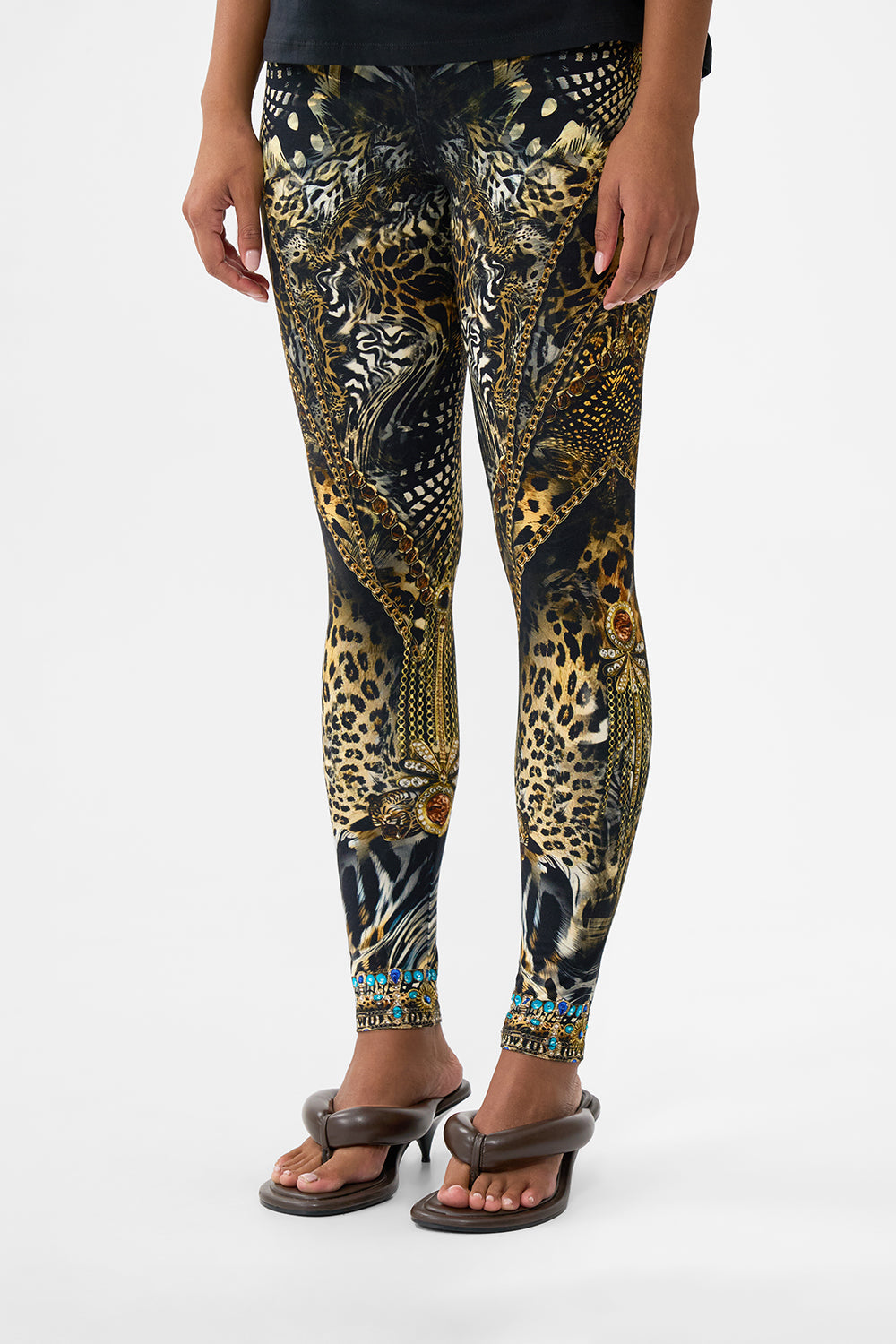 The CAMILLA LONG SILK CRINKLE CHIFFON SCARF SULTANS AND QUEENS in our SULTANS AND QUEENS print.