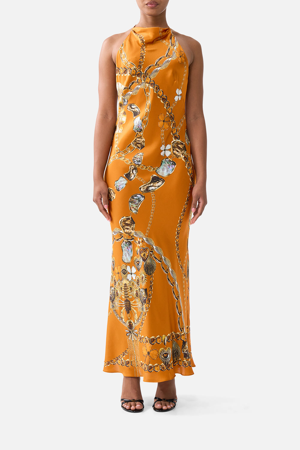 The CAMILLA UNDERWIRE SQUARE NECK ONE PIECE WITH SCOOP BACK TOTEMS AND TREASURES in our  print.