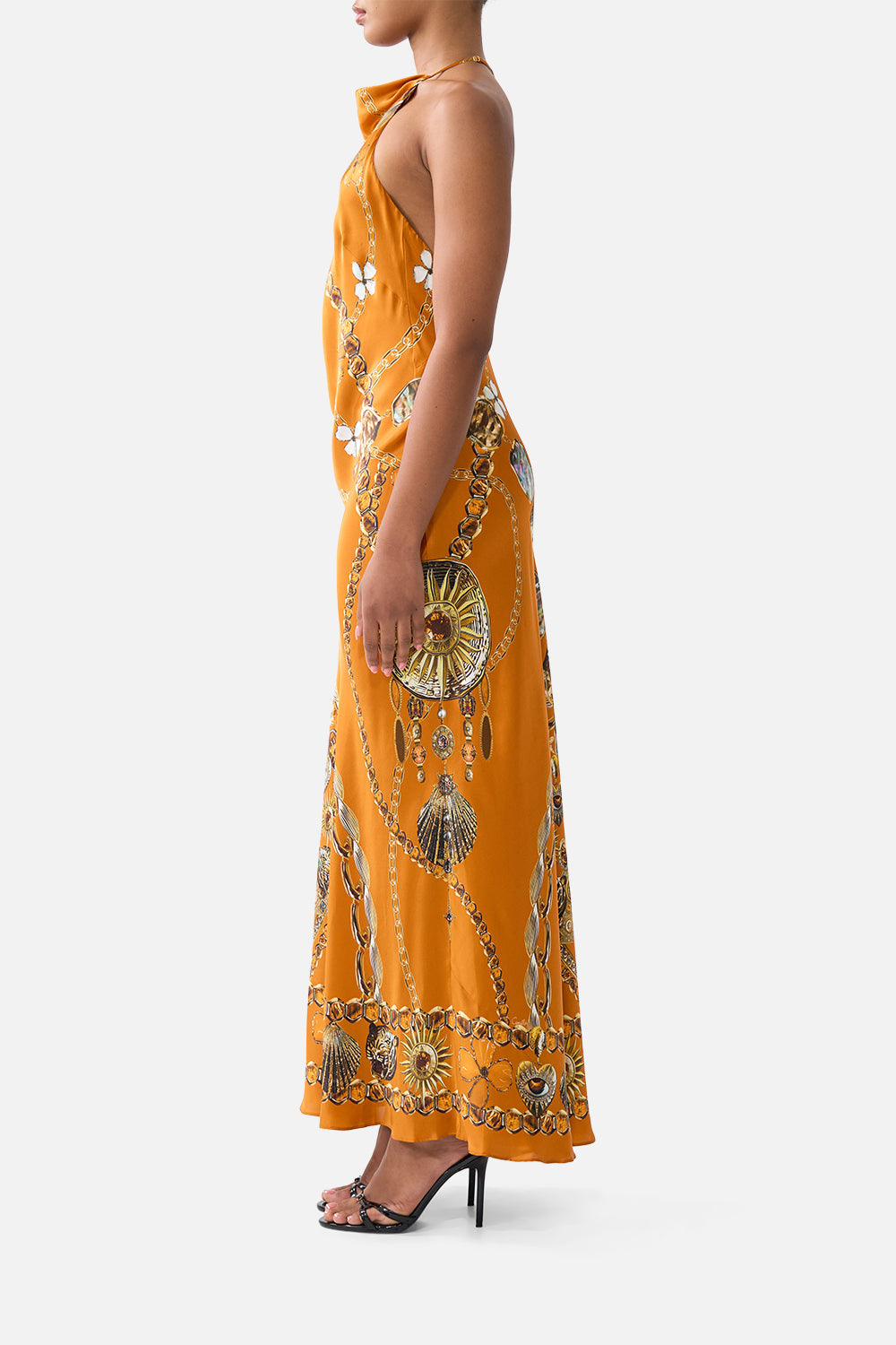 The CAMILLA UNDERWIRE SQUARE NECK ONE PIECE WITH SCOOP BACK TOTEMS AND TREASURES in our  print.