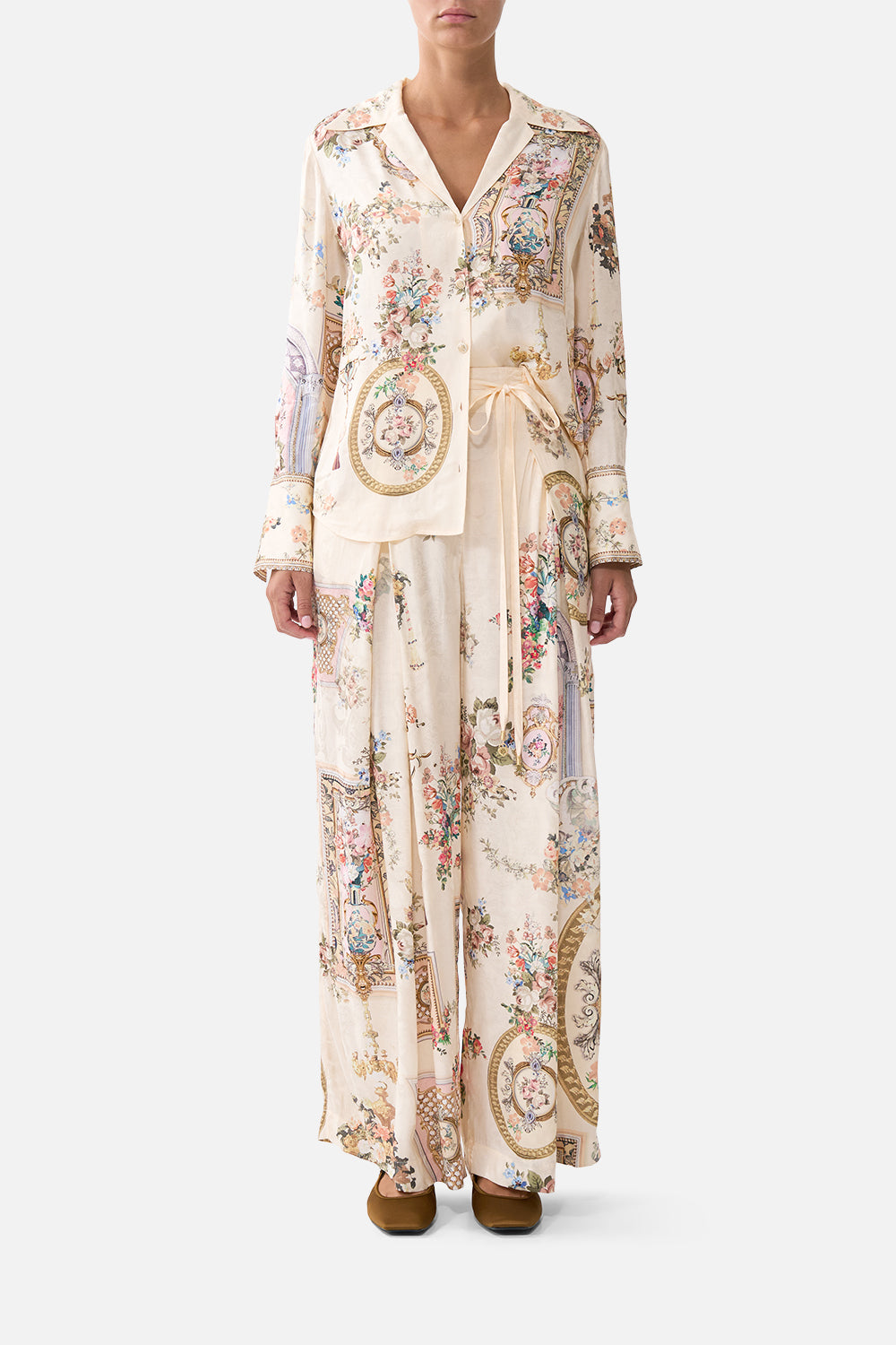 The CAMILLA HALTERNECK JUMPSUIT WITH TIE NECK SULTANAHMET SUMMER in our  print.