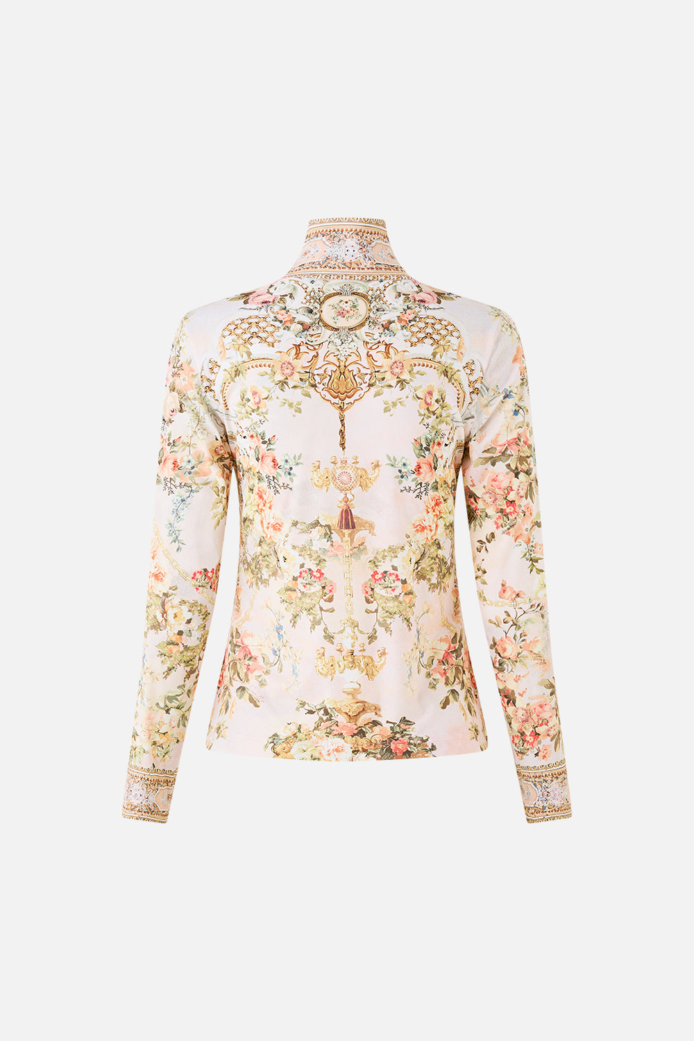 The CAMILLA KIMONO SLEEVE DRESS WITH SHIRRING DETAIL OTTOMAN OPULENCE in our  print.