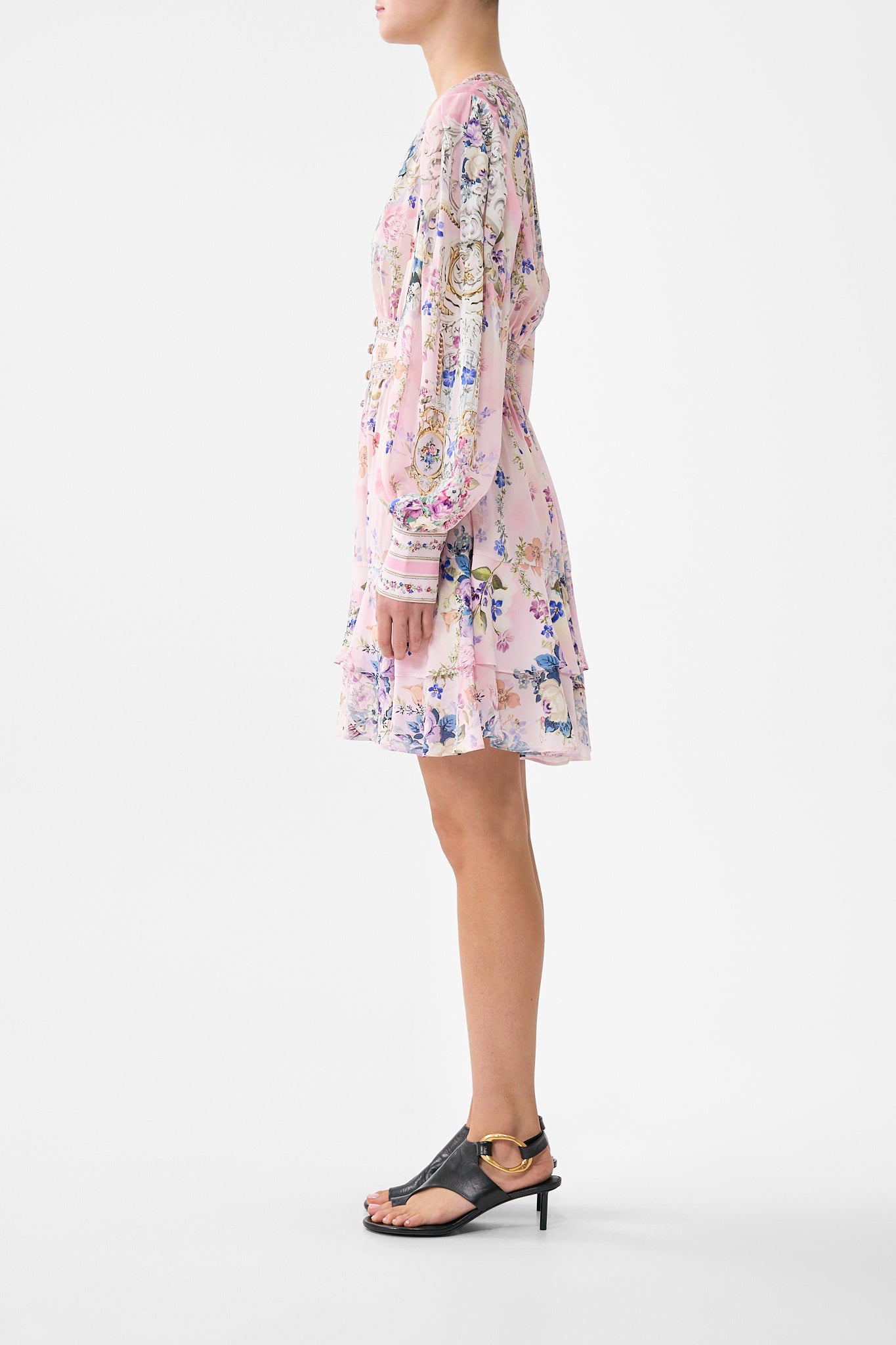The CAMILLA TIE WAIST STRAPLESS JUMPSUIT MINIATURE MOMENTS in our MINIATURE MOMENTS print.