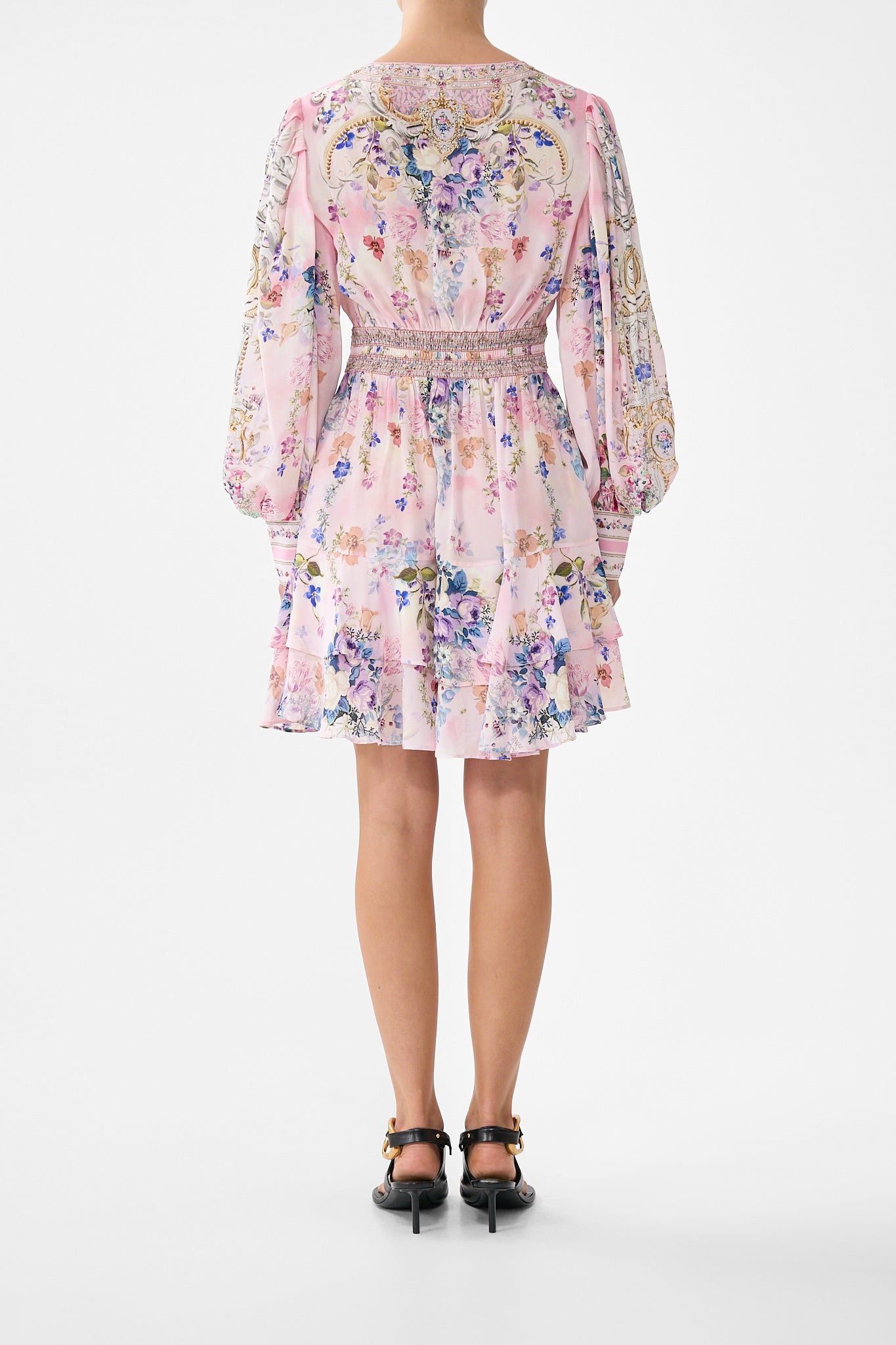 The CAMILLA V-NECK FLARED JUMPSUIT ILLUSTRATION NATION in our  print.