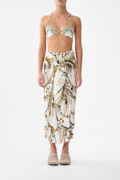 TIE FRONT SKIRT CHAIN GANG