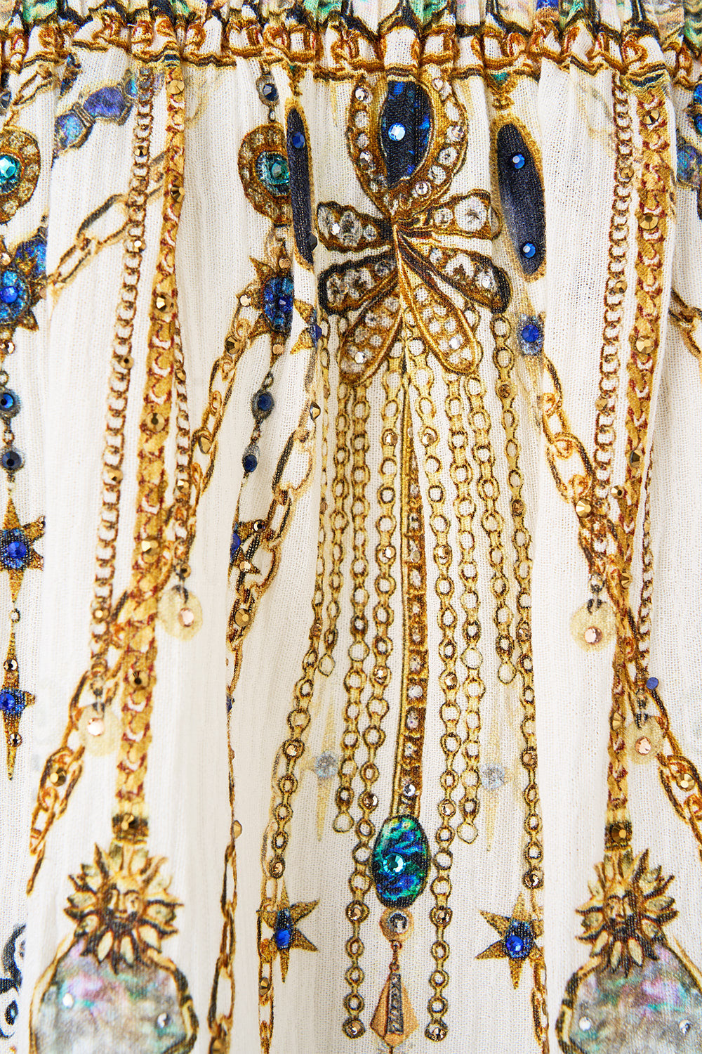 The CAMILLA SHORT SLEEVE CAMP COLLARED SHIRT OTTOMAN OPULENCE in our  print.
