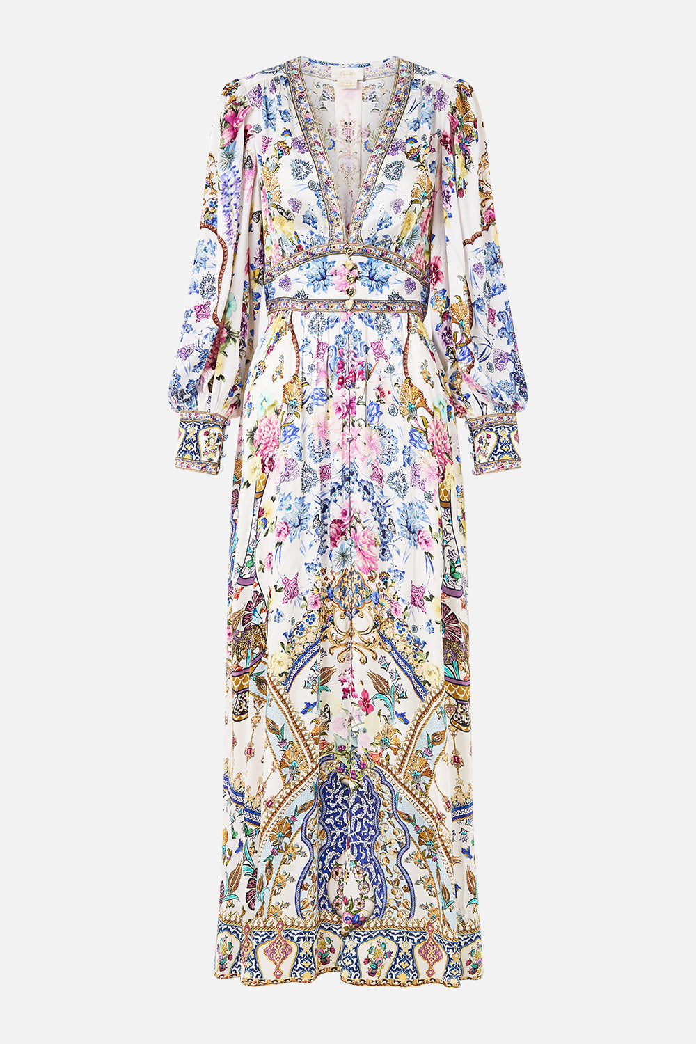 SHAPED WAISTBAND DRESS WITH GATHERED SLEEVES ALL ABOUT THAT LACE