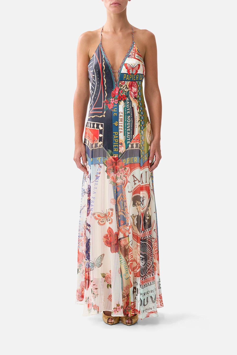 The CAMILLA WAISTBAND RUFFLE HEM SKIRT TWILIGHT IN ISTANBUL in our  print.