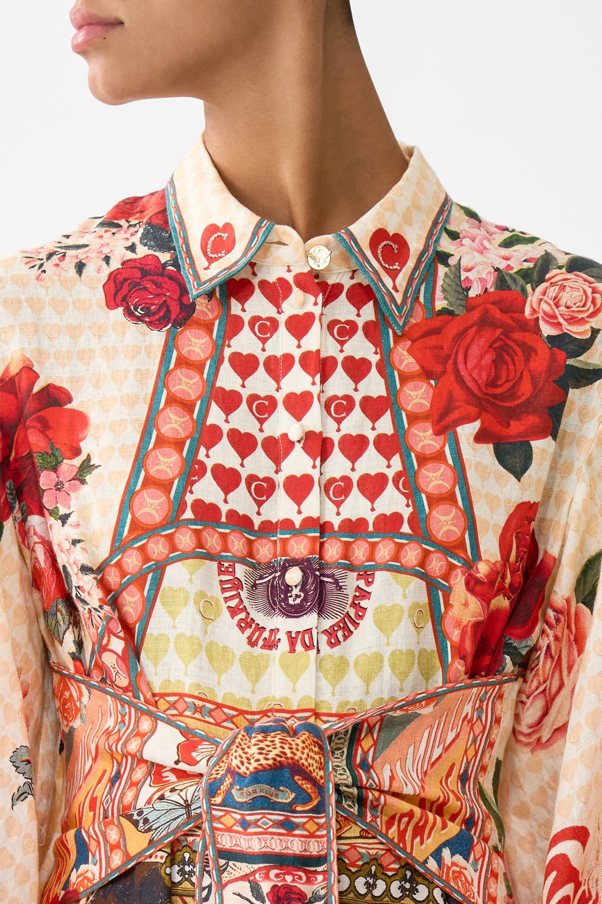 WAIST TIE SHIRT DRESS WITH BUBBLE SLEEVE HIGH CLASS HOOKAH