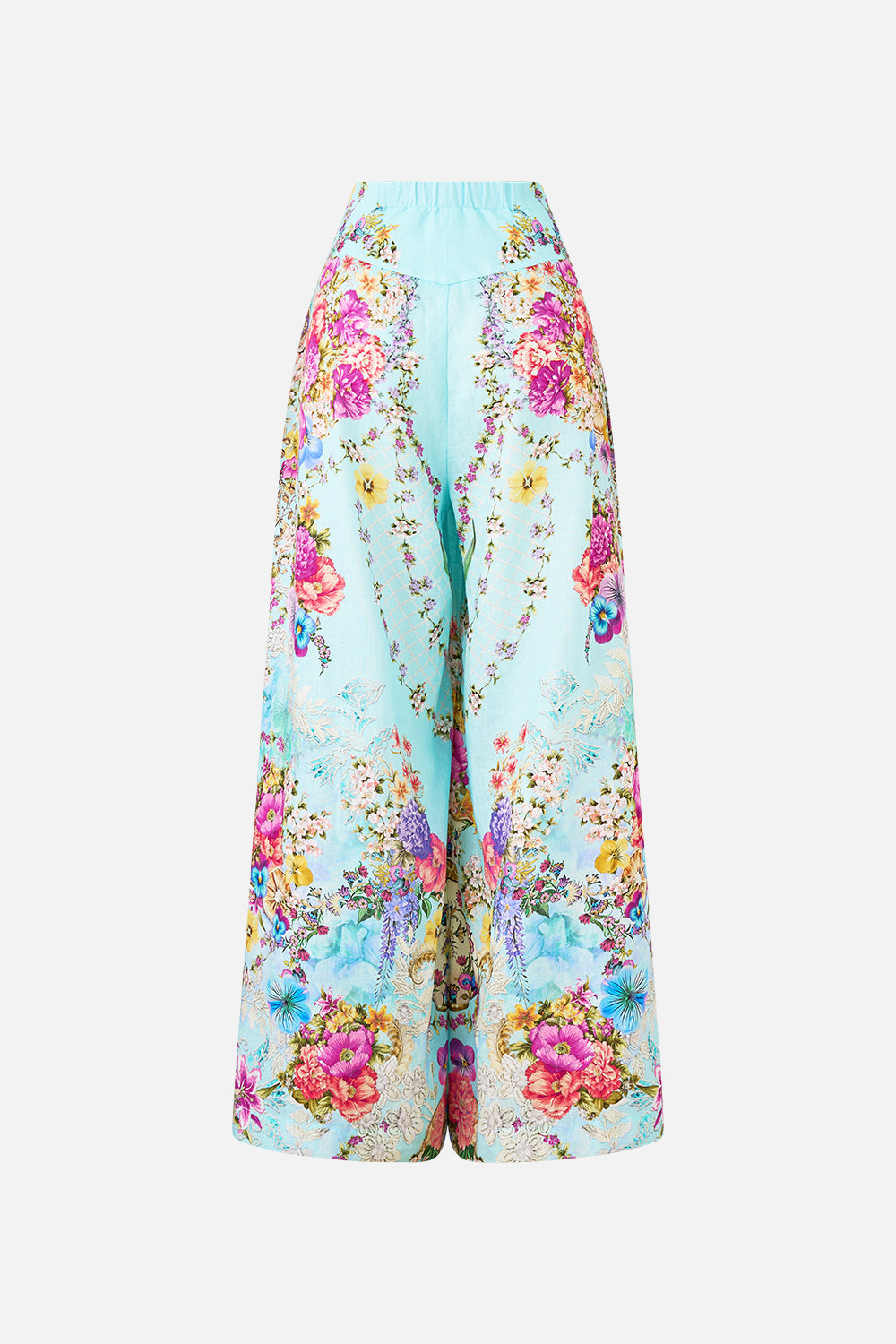CORSET WAIST WIDE LEG PANT BAZAAR BLOOMS