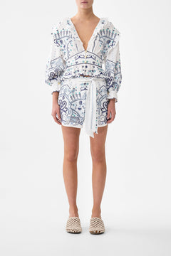 V-NECK BLOUSE WITH RUFFLE DETAILS ALL ABOUT THAT LACE