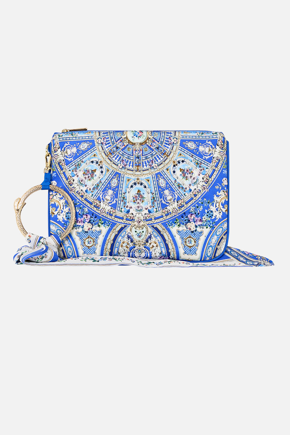 The CAMILLA SCARF CLUTCH SULTANAHMET SUMMER in our  print.