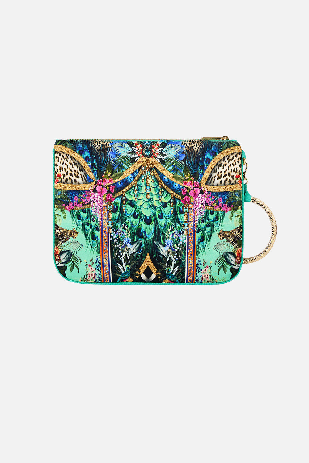 The CAMILLA BANDEAU BIKINI TOP WITH U RING FRONT TRIM OTTOMAN OPULENCE in our OTTOMAN OPULENCE print.