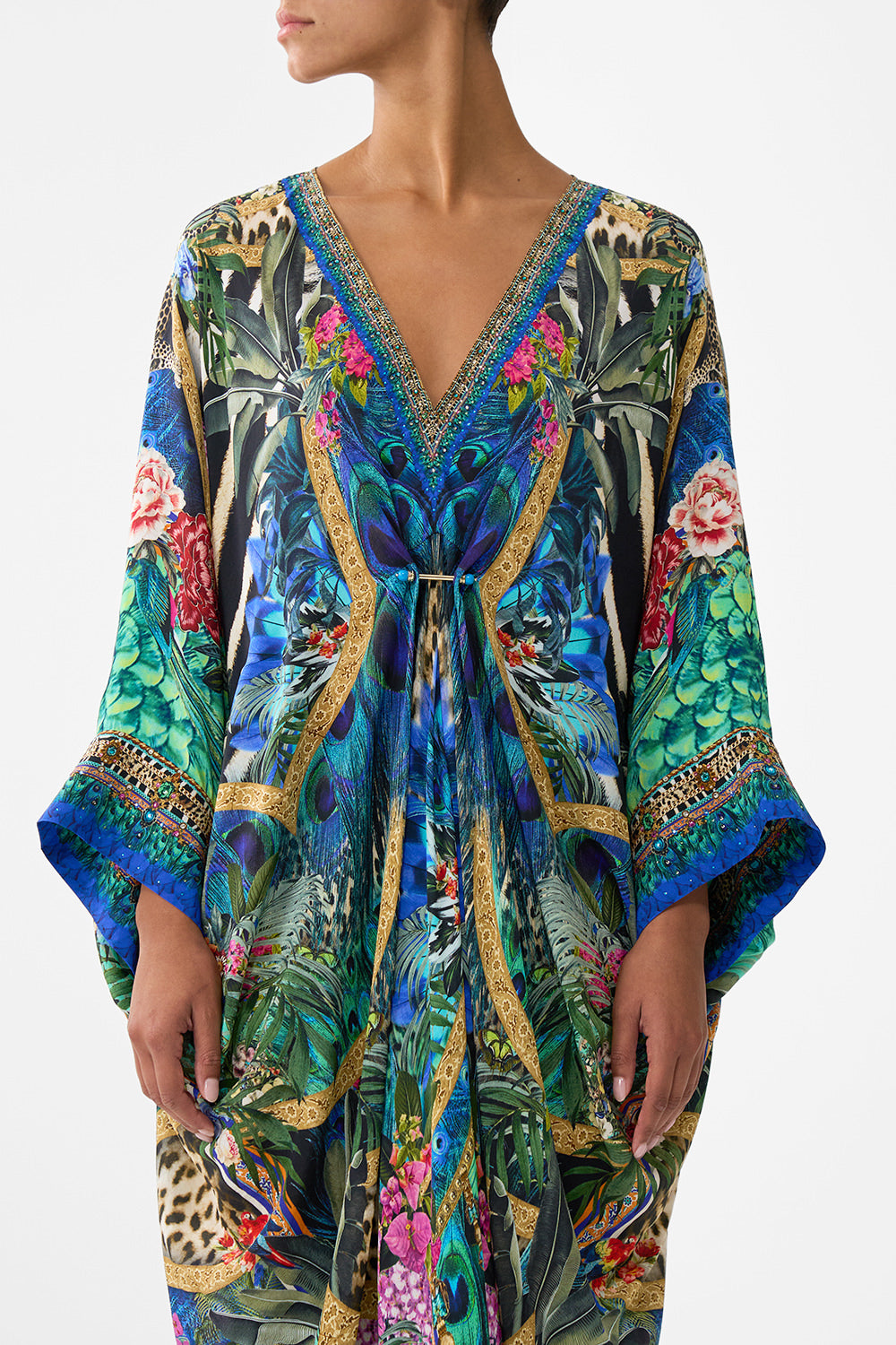PIERCED V-NECK KAFTAN ANIMAL ALCHEMY