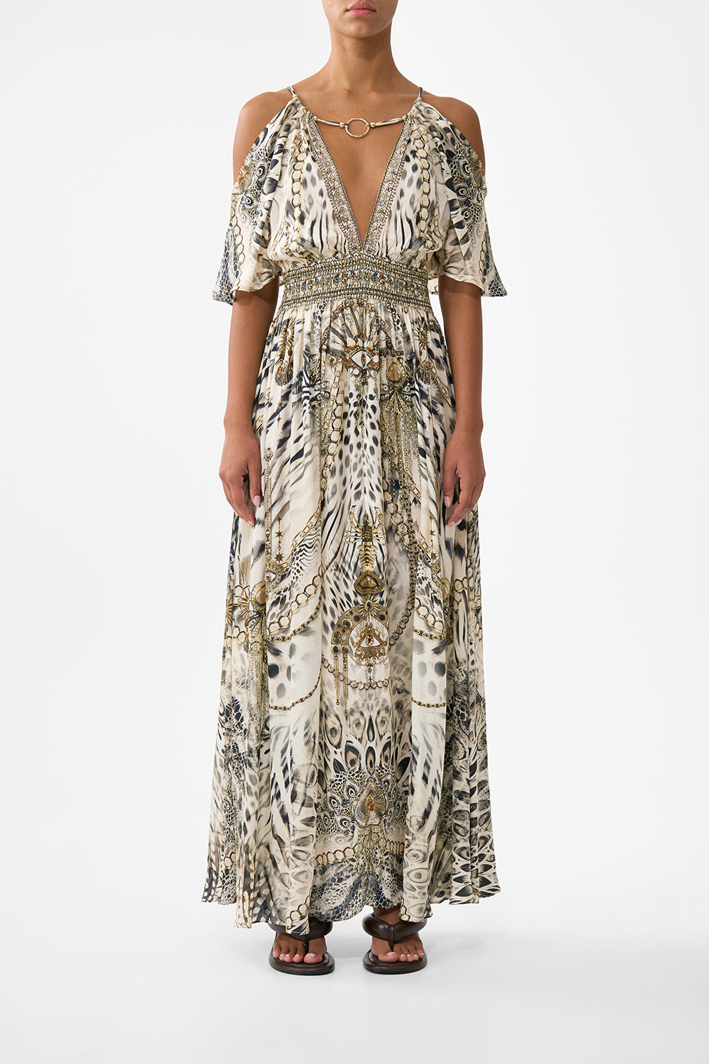 The CAMILLA KIDS SLEEVELESS MINI DRESS WITH FRILL EDGES ALL ABOUT THAT LACE in our ALL ABOUT THAT LACE print.