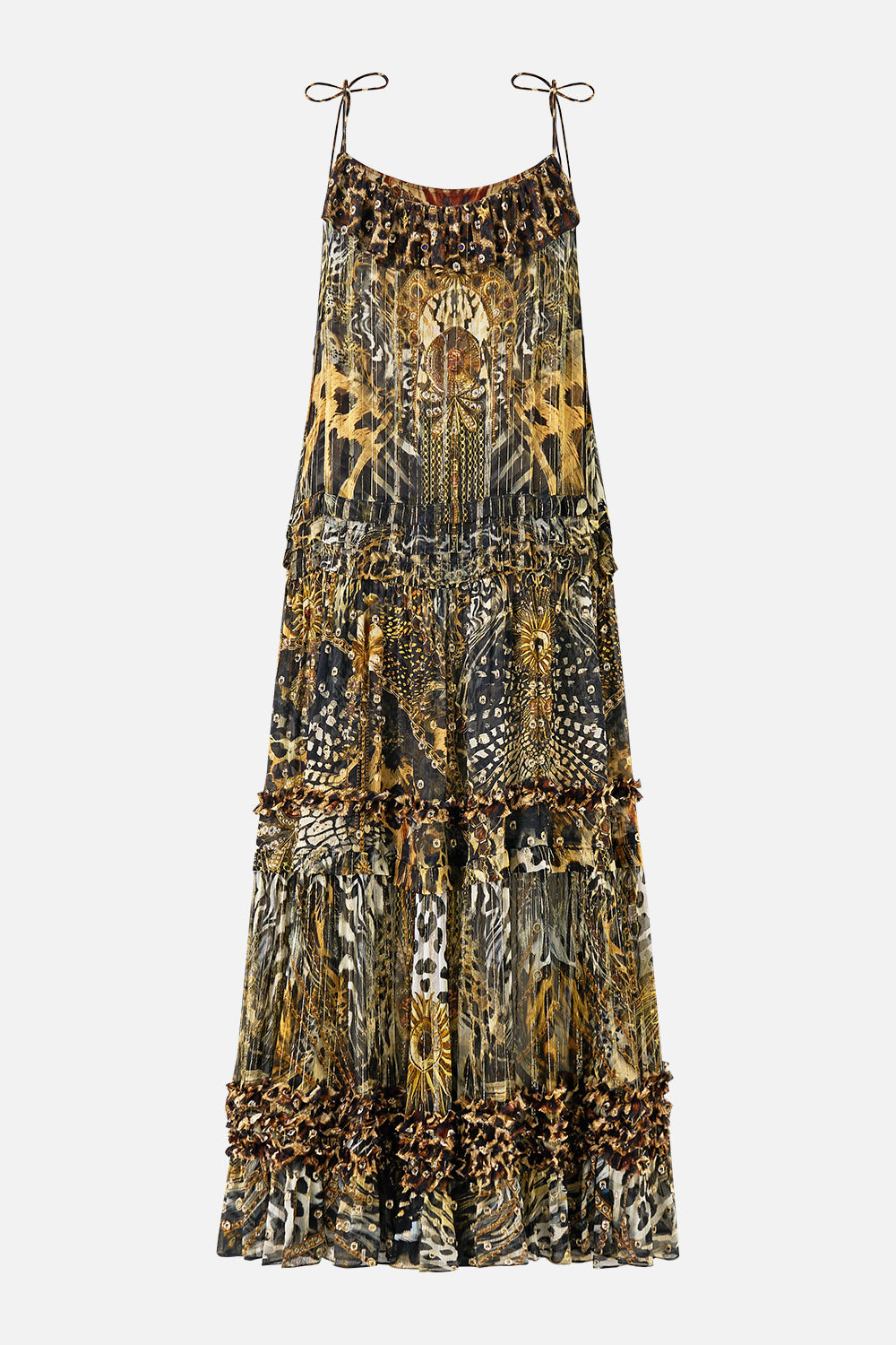 The CAMILLA MID LENGTH BOARDSHORT WITH ELASTIC WAIST ALL ABOUT THAT LACE in our  print.